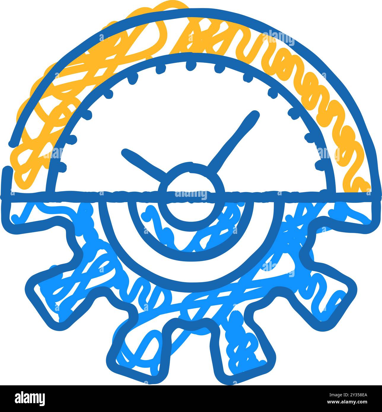 gear time planning process icon doodle illustration Stock Vector Image ...