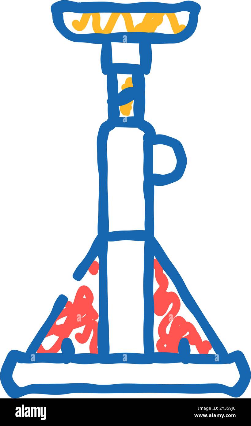 floor jacks icon doodle illustration Stock Vector