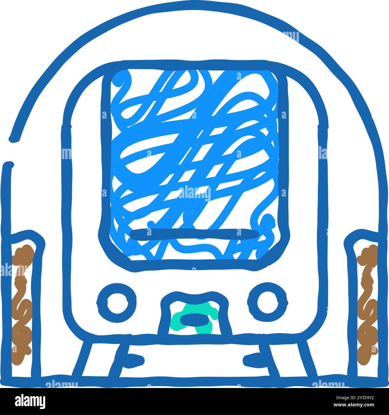 underground metro train icon doodle illustration Stock Vector Image ...