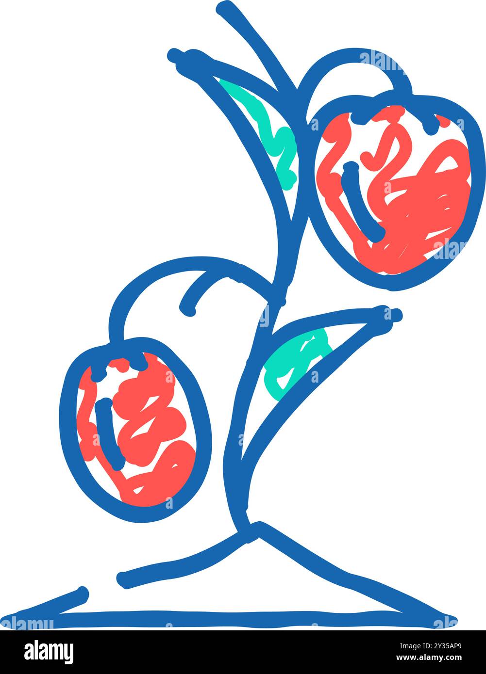 seedling tomato icon doodle illustration Stock Vector Image & Art - Alamy