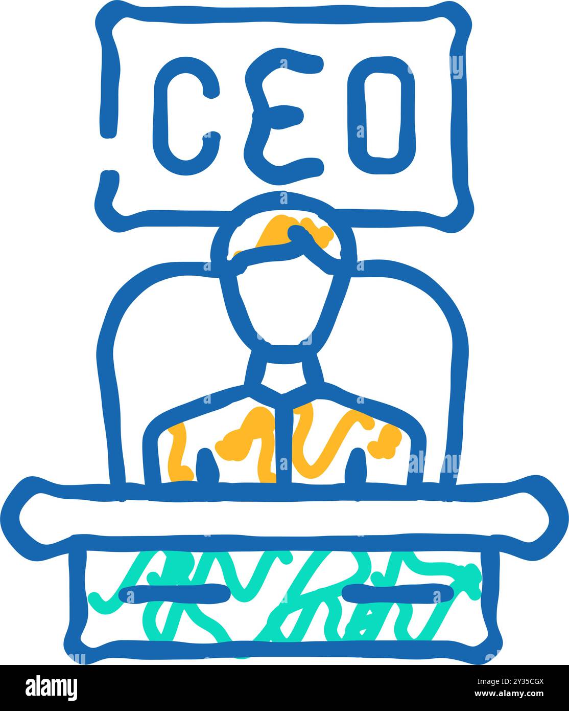 seo boss icon doodle illustration Stock Vector Image & Art - Alamy