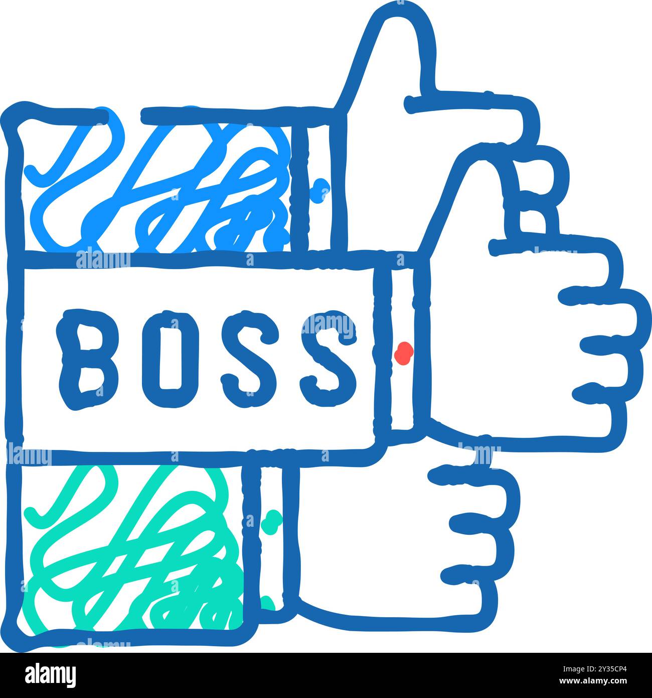 likes for boss icon doodle illustration Stock Vector Image & Art - Alamy