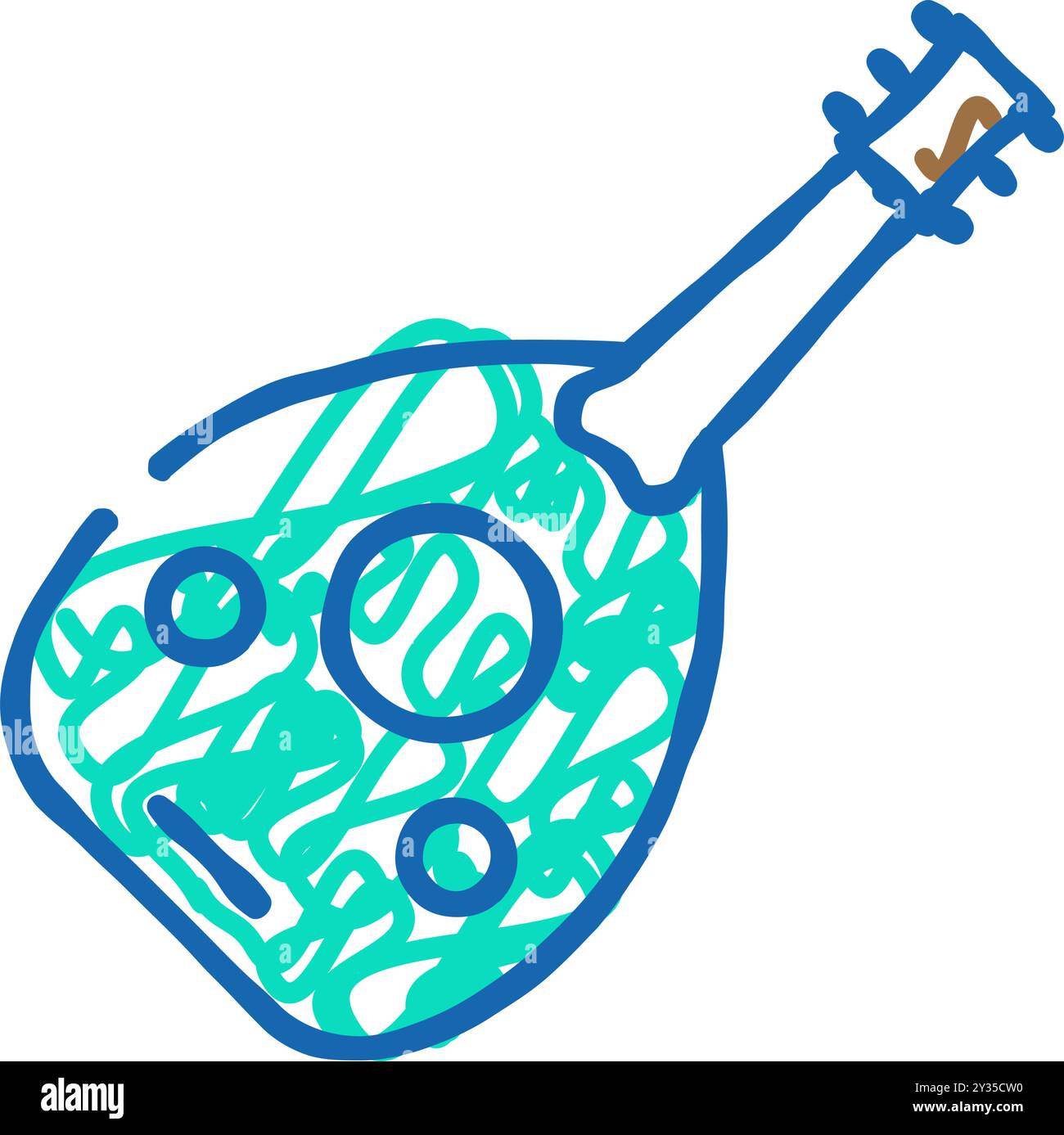 Middle eastern music icon doodle illustration stock vector image art