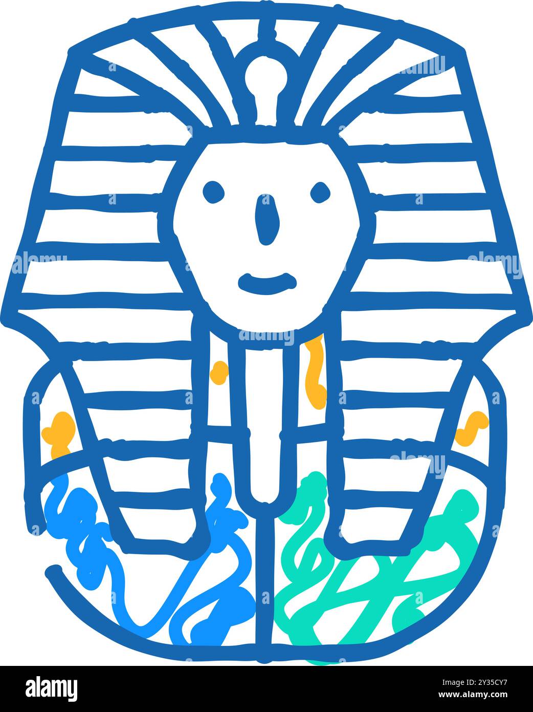 pharaoh egypt king icon doodle illustration Stock Vector Image & Art ...