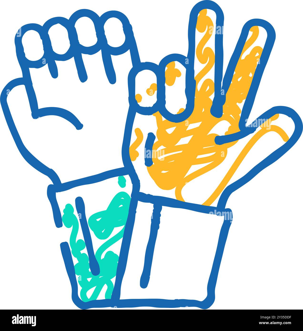 underwater sign language icon doodle illustration Stock Vector Image ...
