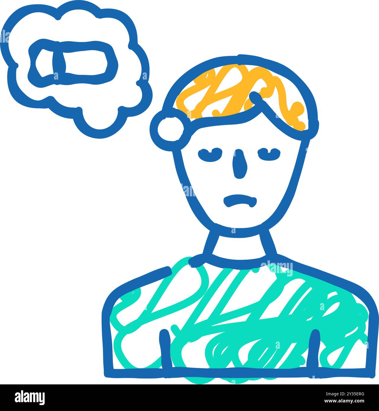 lack of strength icon doodle illustration Stock Vector Image & Art - Alamy