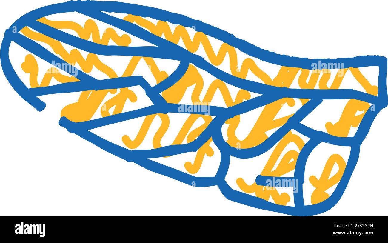 fly wing icon doodle illustration Stock Vector Image & Art - Alamy