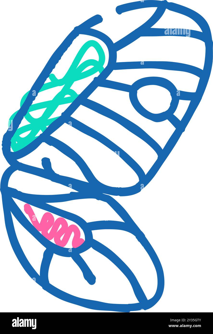 butterfly wing icon doodle illustration Stock Vector Image & Art - Alamy