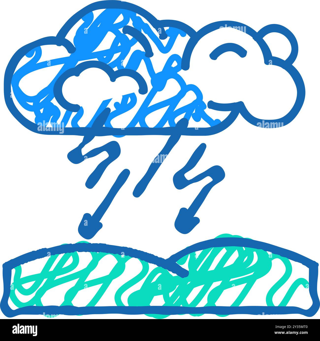 stormy weather icon doodle illustration Stock Vector Image & Art - Alamy