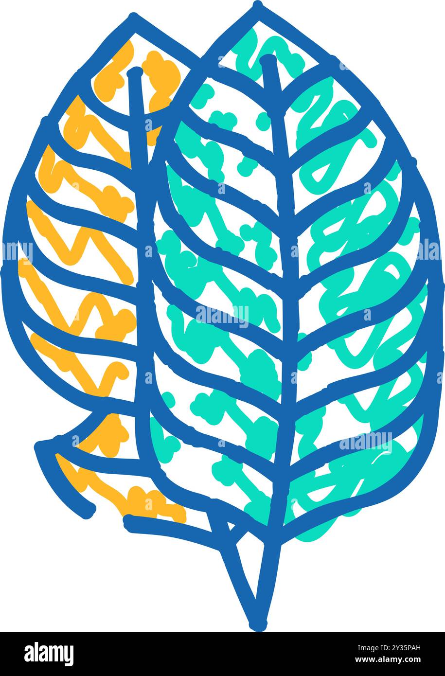 leaf banana plant icon doodle illustration Stock Vector Image & Art - Alamy
