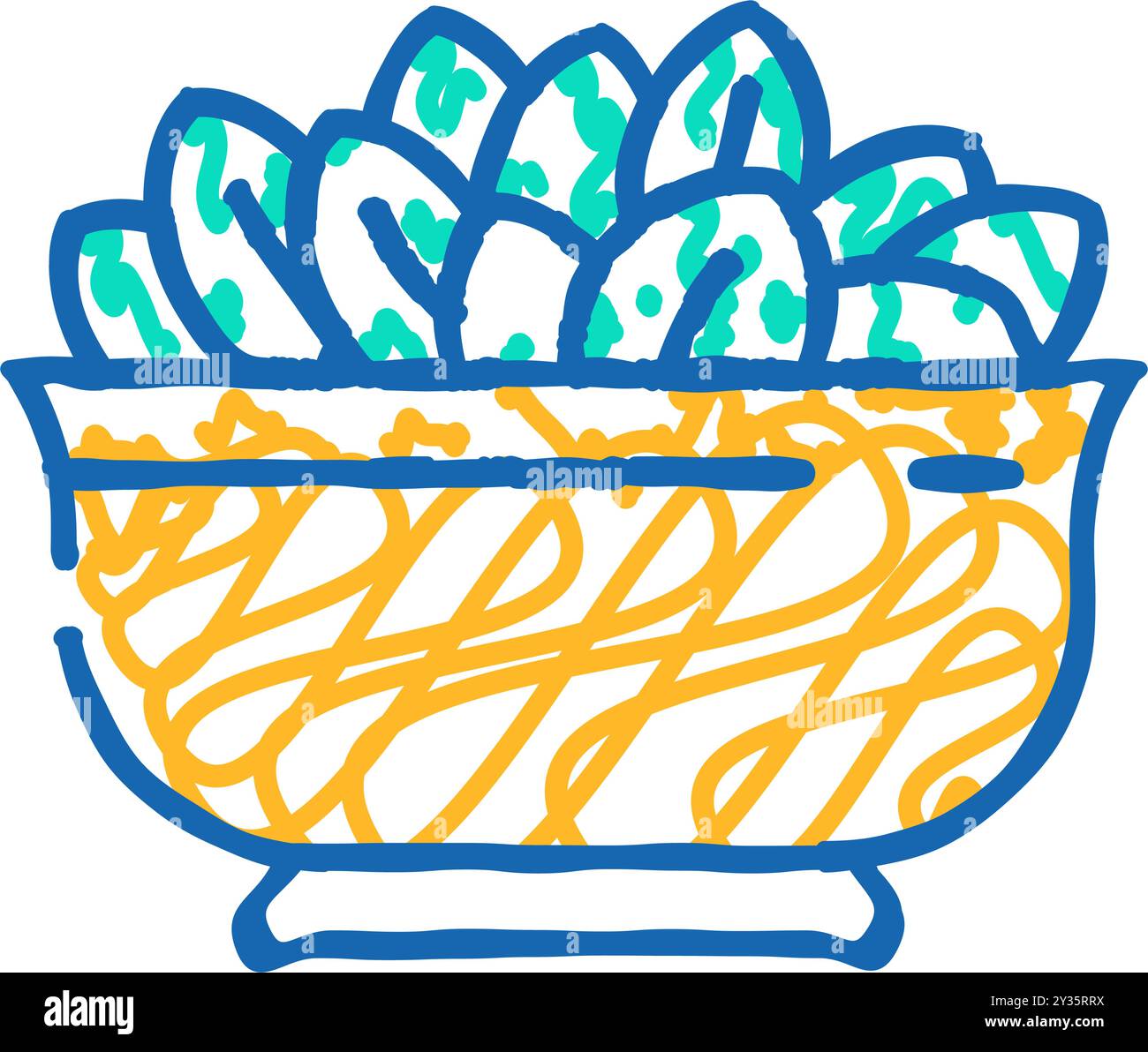 bowl spinach icon doodle illustration Stock Vector Image & Art - Alamy