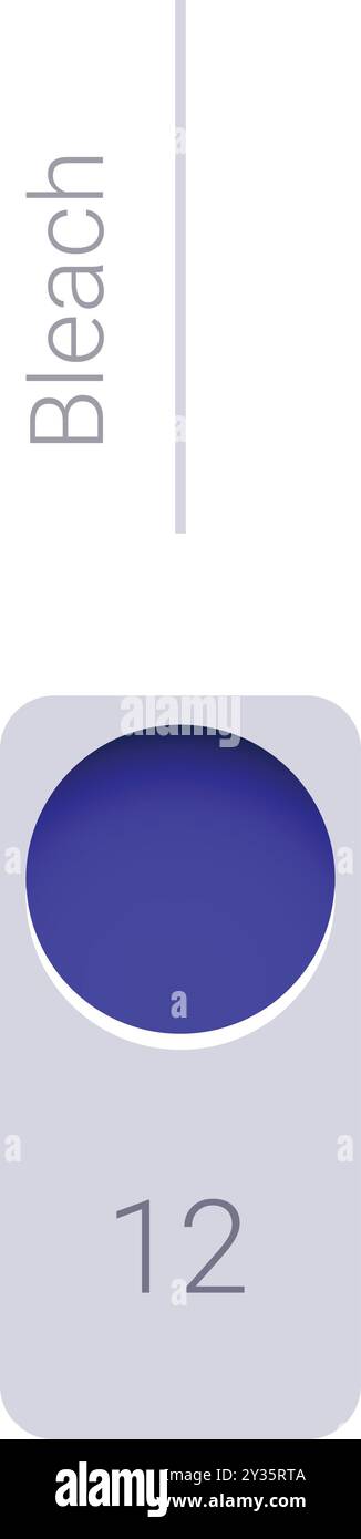 Minimalist icon representing bleach level 12, symbolizing strength and ...