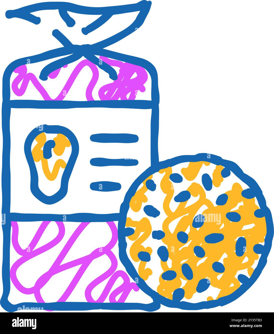 cornbread food icon doodle illustration Stock Vector Image & Art - Alamy