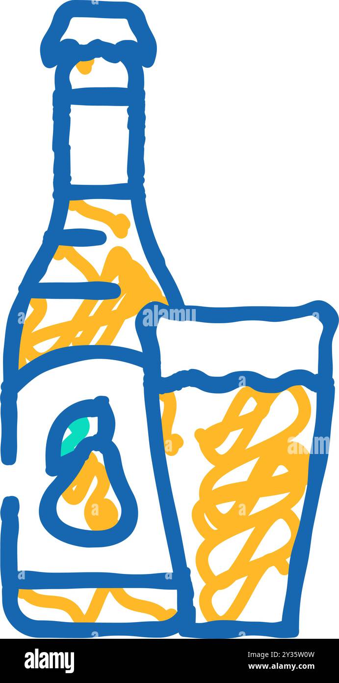 pear cider icon doodle illustration Stock Vector Image & Art - Alamy