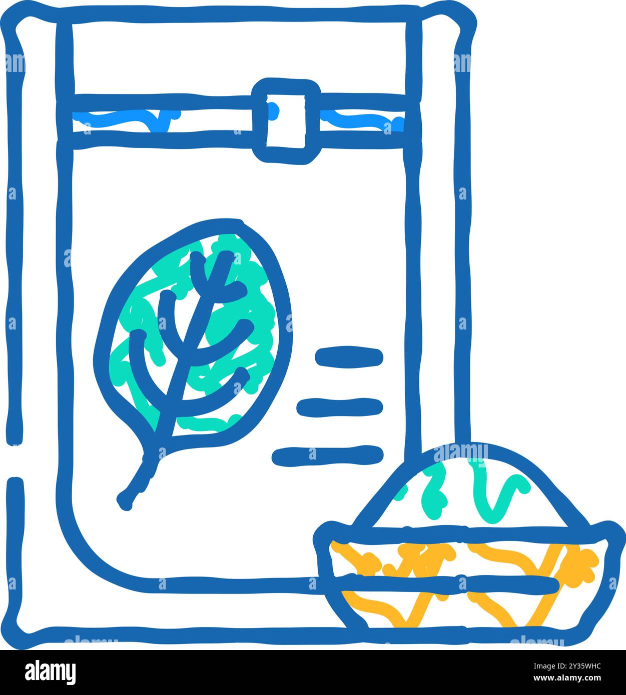 dried spinach icon doodle illustration Stock Vector Image & Art - Alamy