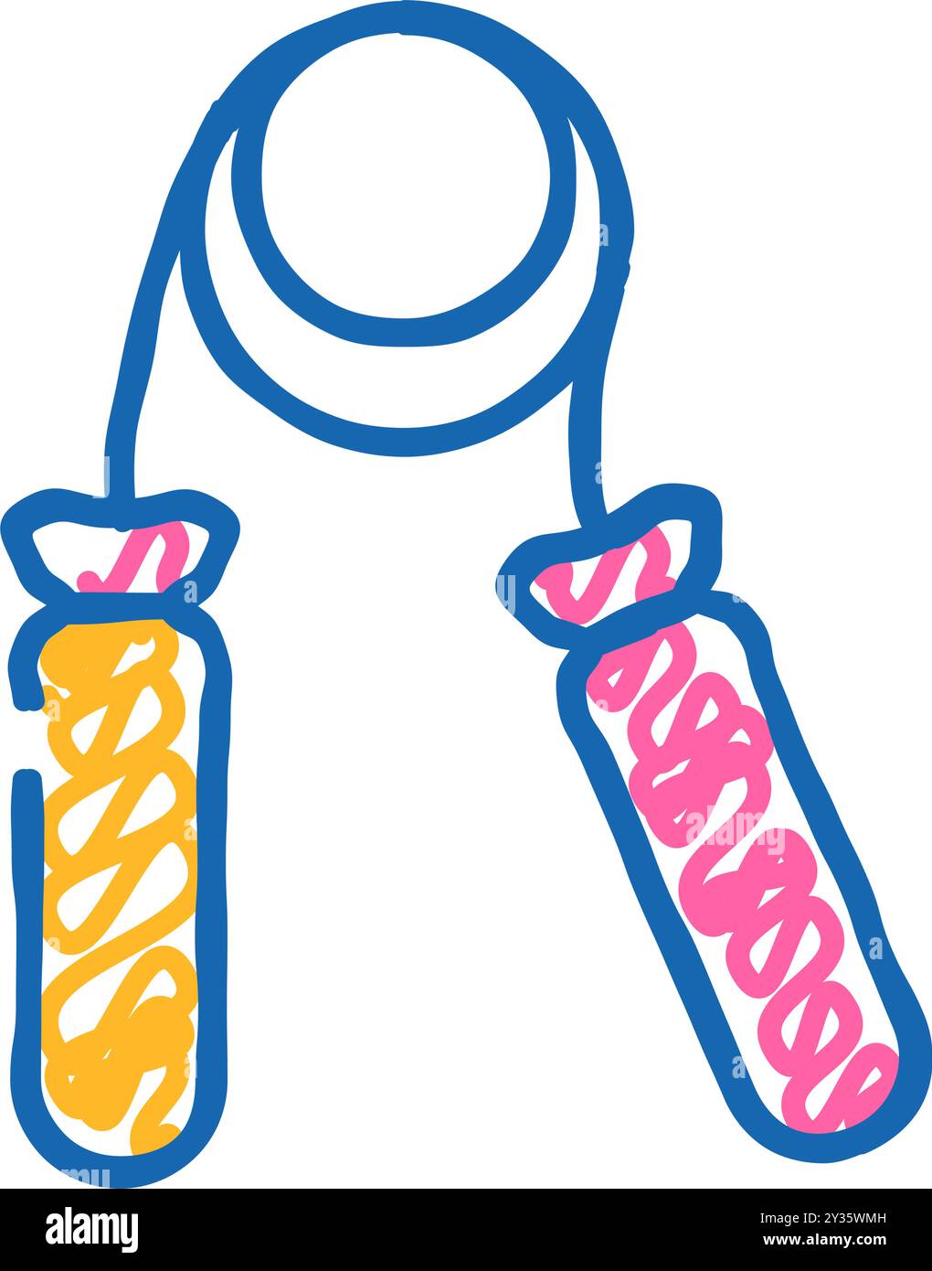 jumping rope kid leisure icon doodle illustration Stock Vector Image ...