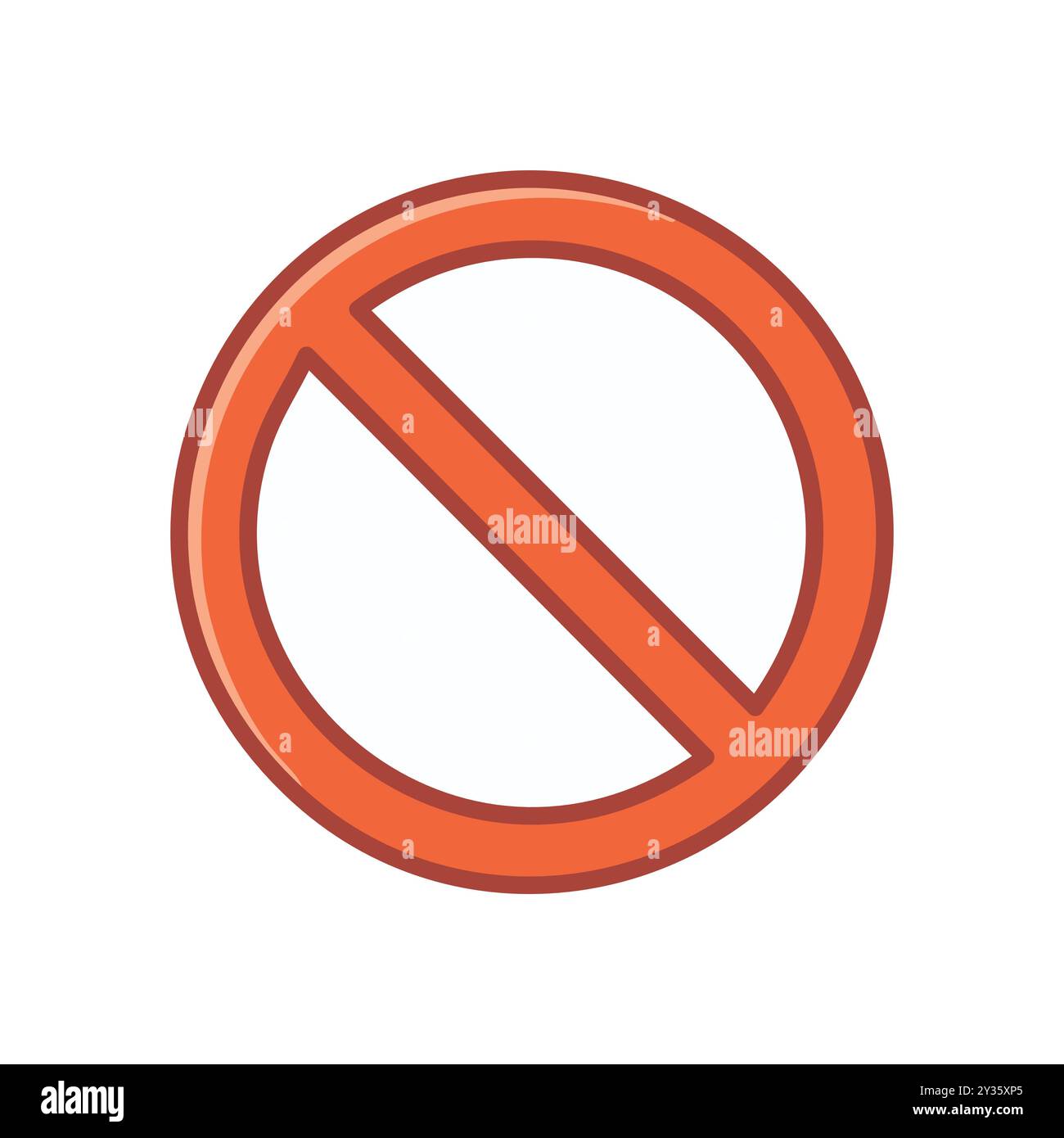Forbidden sign. Red circle with diagonal line, indicating prohibition ...