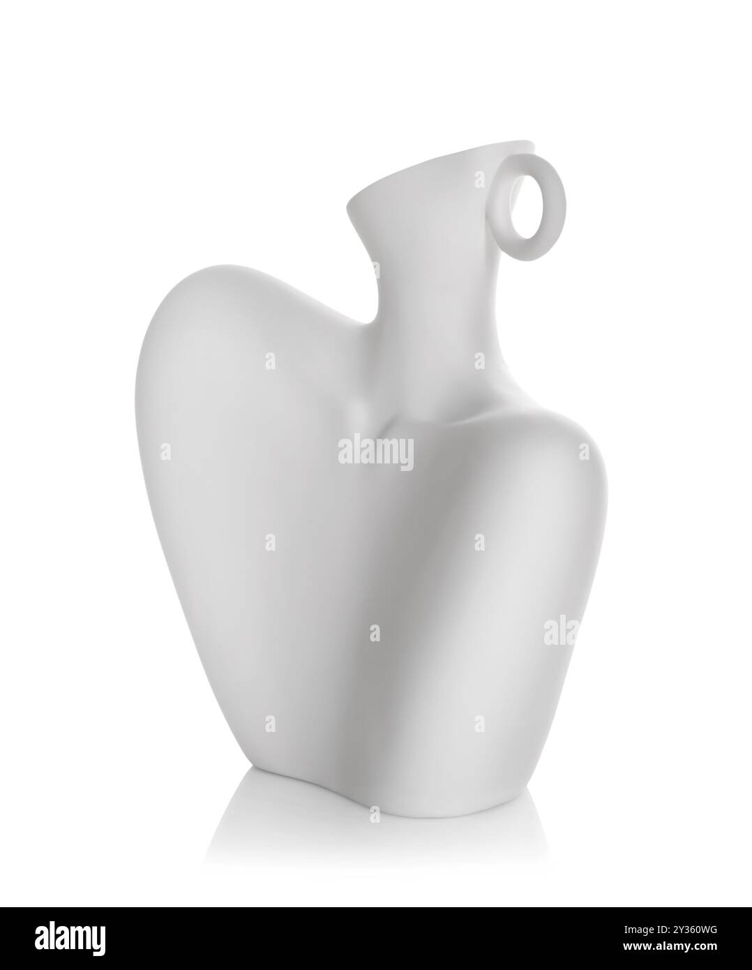 One beautiful ceramic vase isolated on white Stock Photo - Alamy