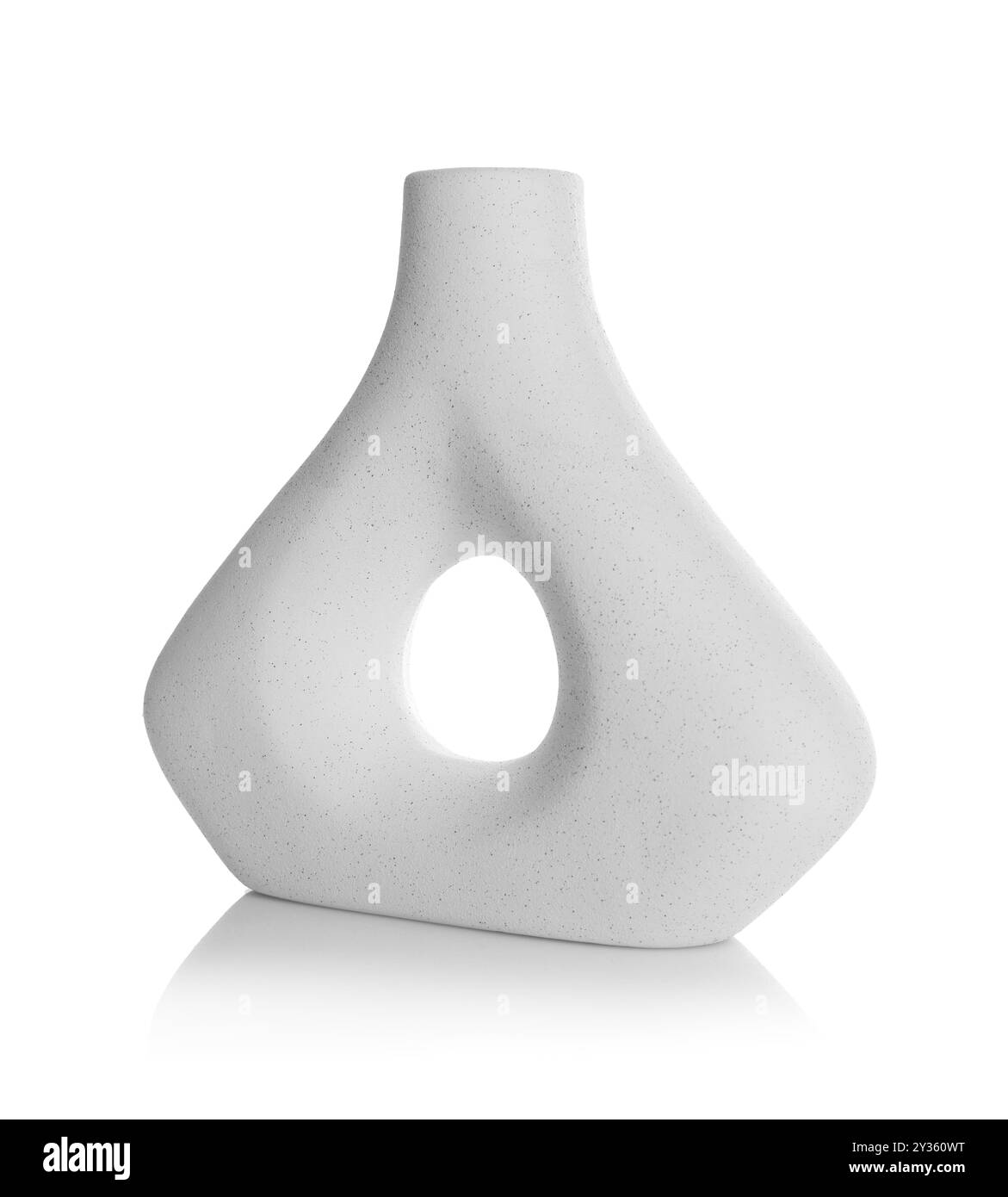 One beautiful ceramic vase isolated on white Stock Photo - Alamy