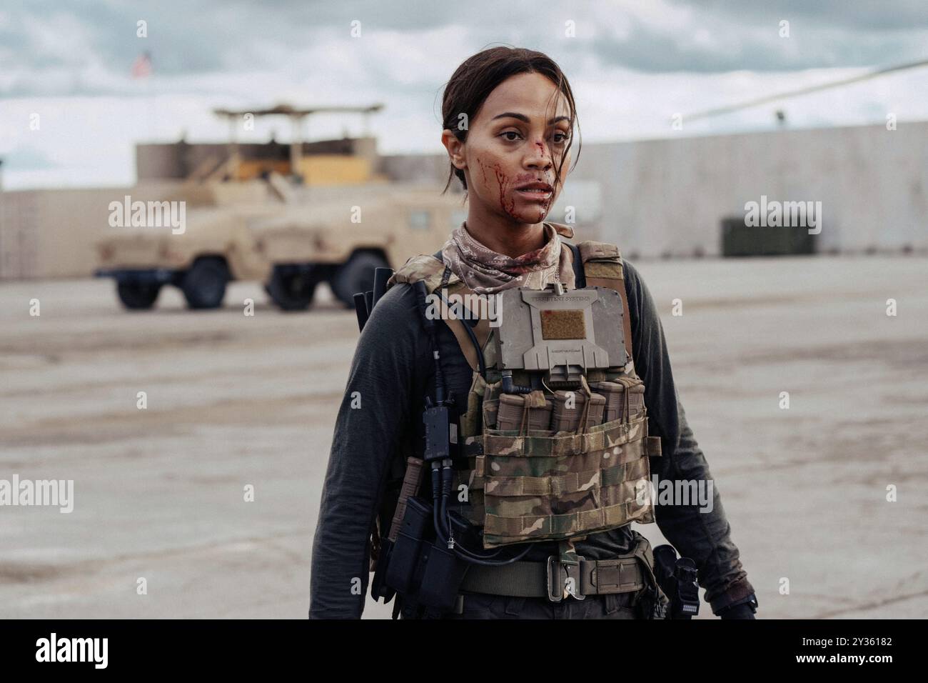 Special Ops Lioness Zoe Saldana Stock Photo - Alamy