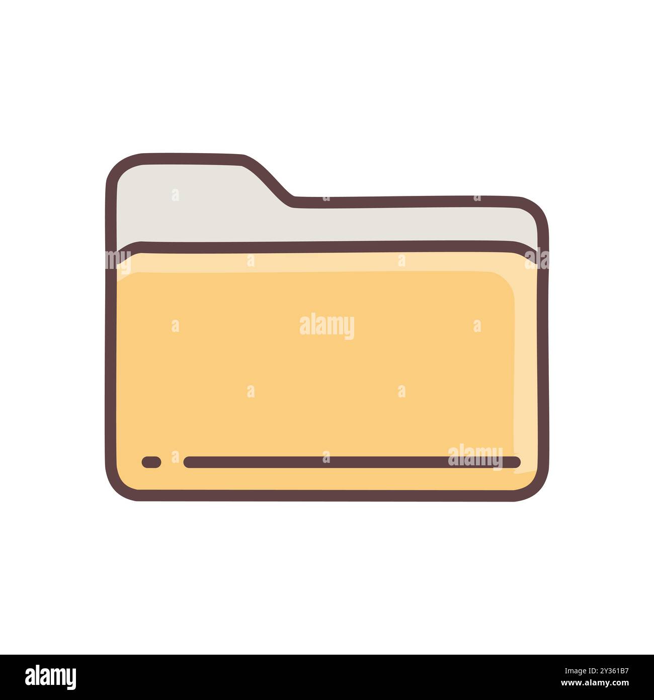 Folder icon. Simple yellow folder icon, perfect for representing ...