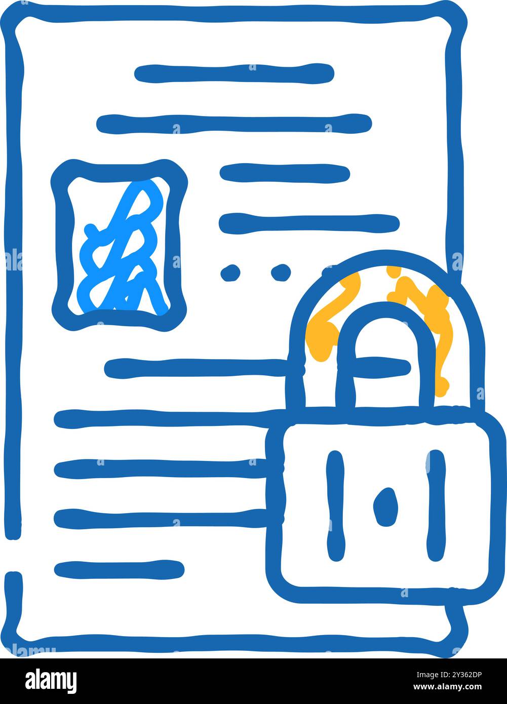 privacy padlock icon doodle illustration Stock Vector Image & Art - Alamy