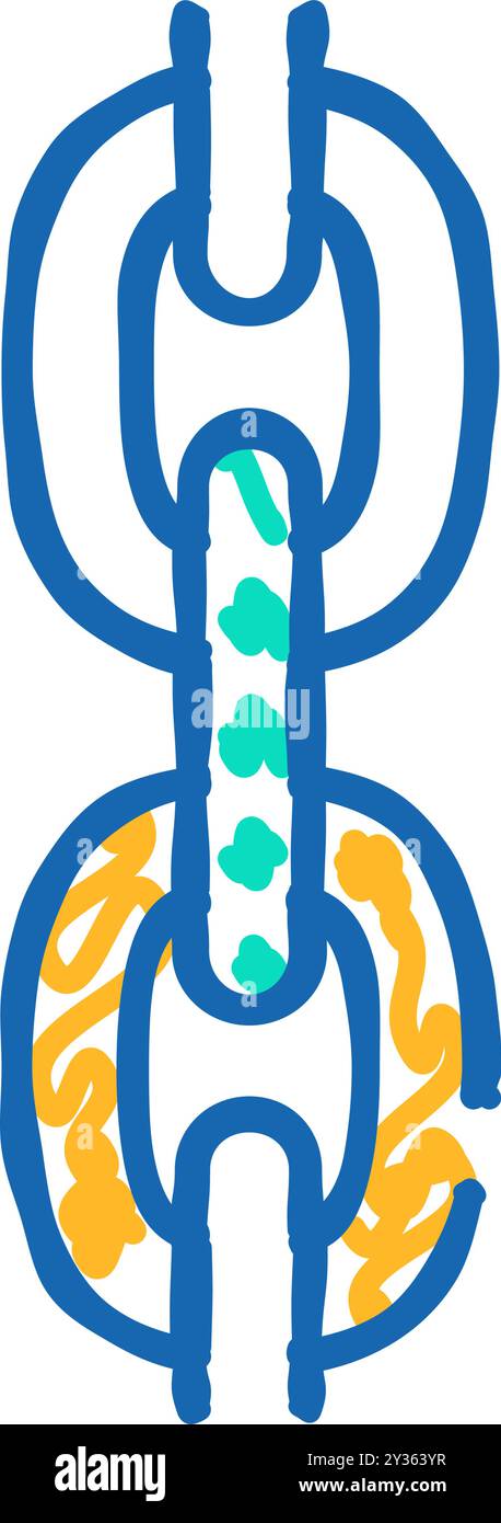 trace chain icon doodle illustration Stock Vector Image & Art - Alamy