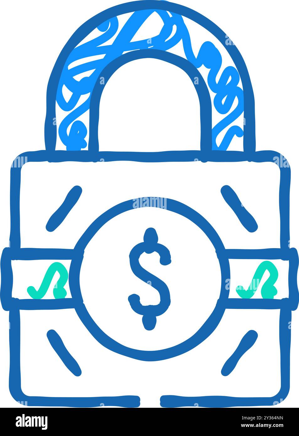 business padlock icon doodle illustration Stock Vector Image & Art - Alamy