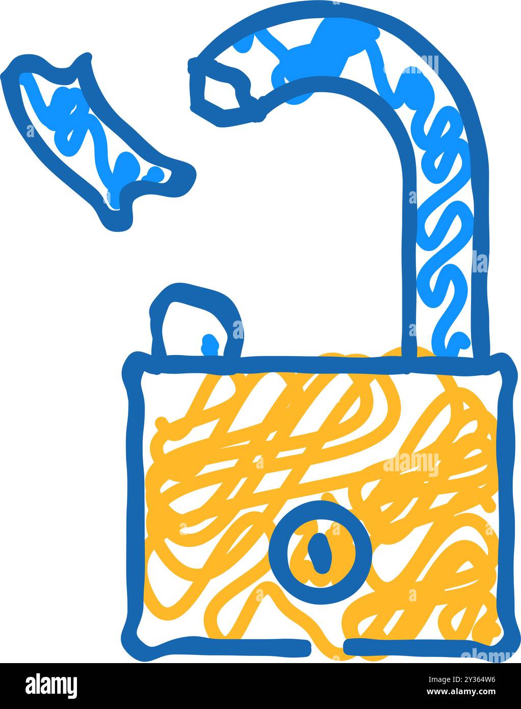 unlock padlock icon doodle illustration Stock Vector Image & Art - Alamy