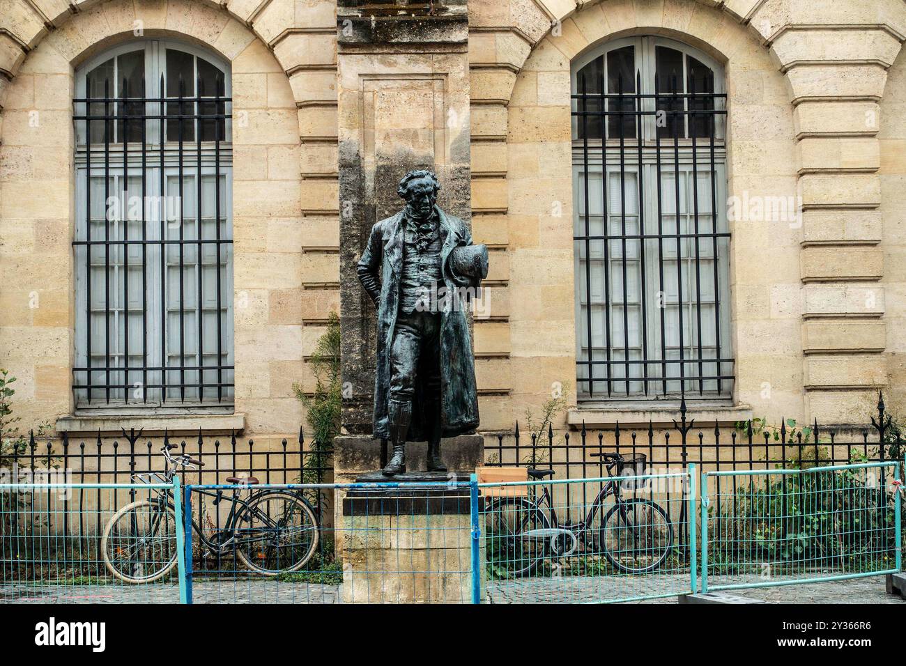 A statue of Francisco Goya, the spanish painter, in  Bordeaux, France. Stock Photo