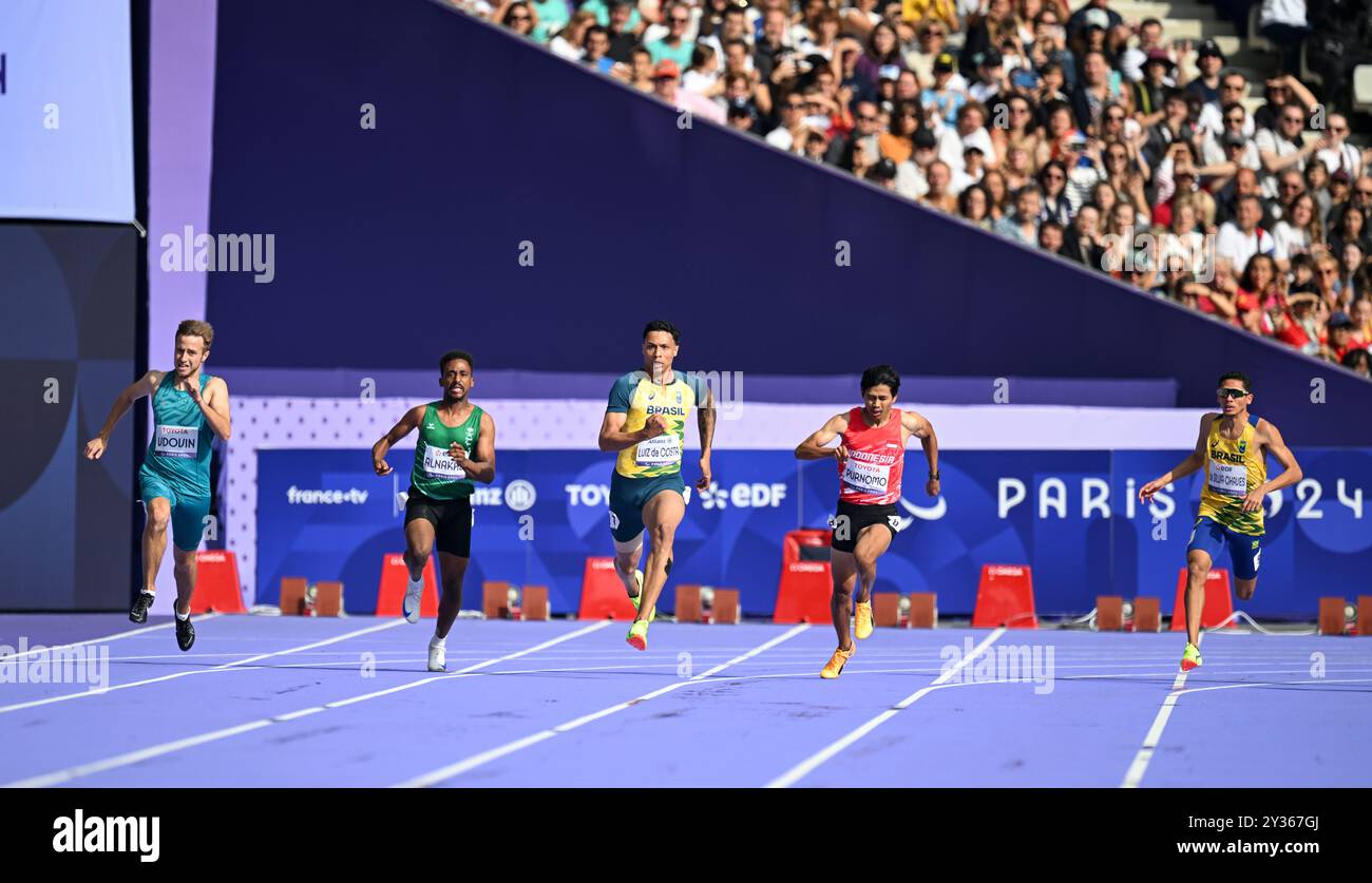 Andrei Vdovin of the NPA competing in the men’s 200m T37 final at the