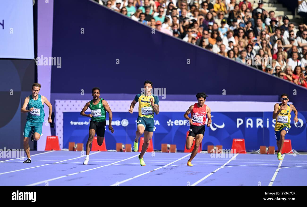 Andrei Vdovin of the NPA competing in the men’s 200m T37 final at the