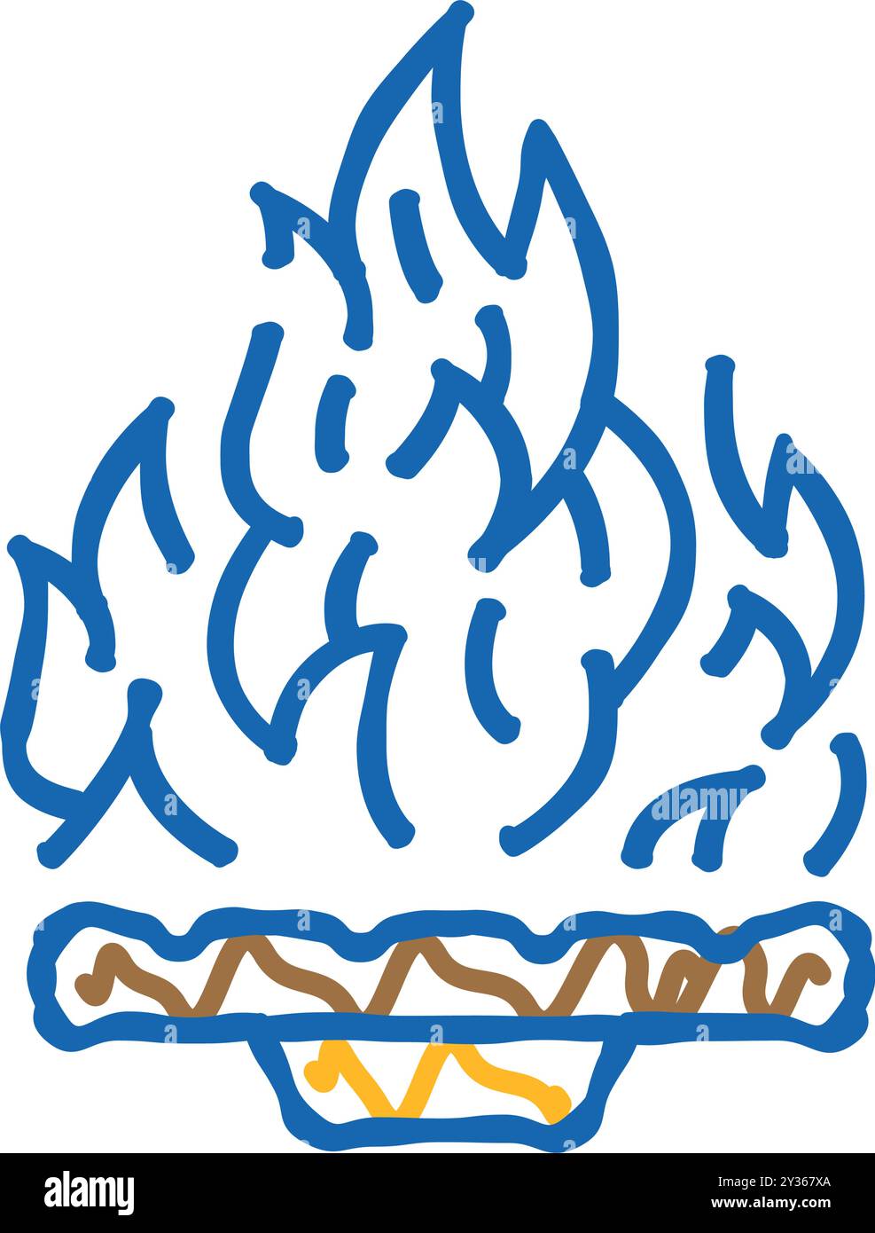 burn fire icon doodle illustration Stock Vector Image & Art - Alamy