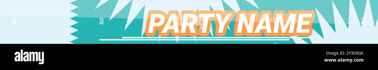Customizable banner announcing a party, featuring an abstract design ...