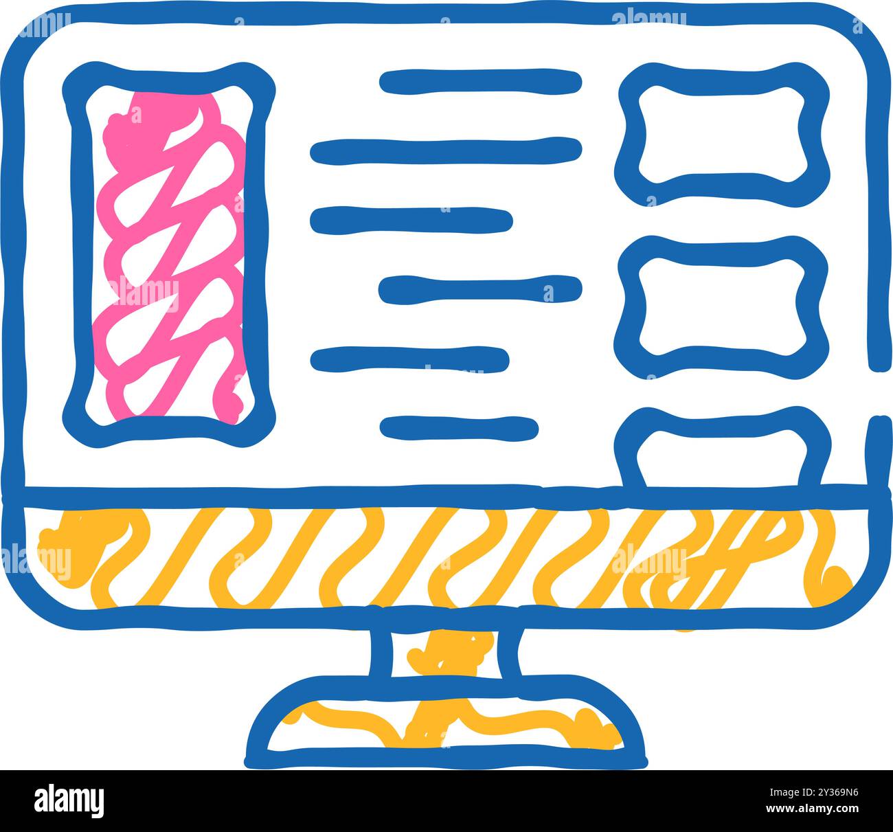 display advertising icon doodle illustration Stock Vector Image & Art ...