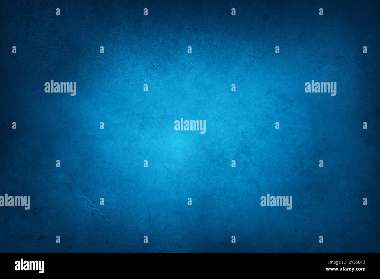 Blue textured concrete wall background. Dark edges Stock Photo