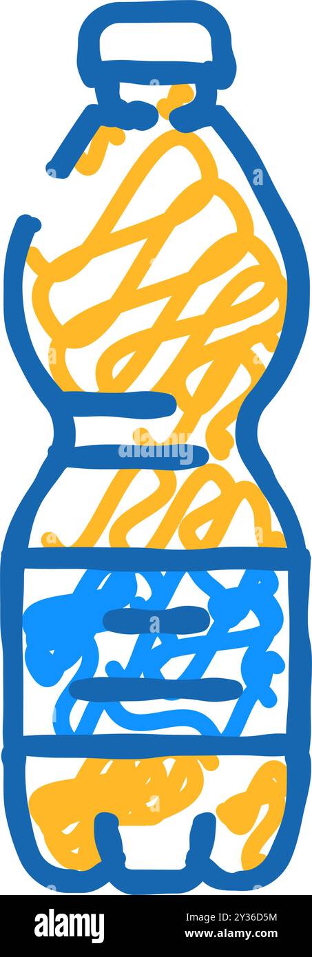 beverage soda plastic bottle icon doodle illustration Stock Vector ...