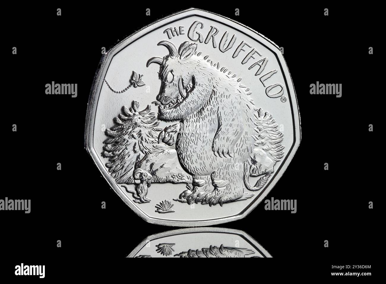 2019 50p issued to commemorate the 20th anniversary of The Gruffalo. Stock Photo