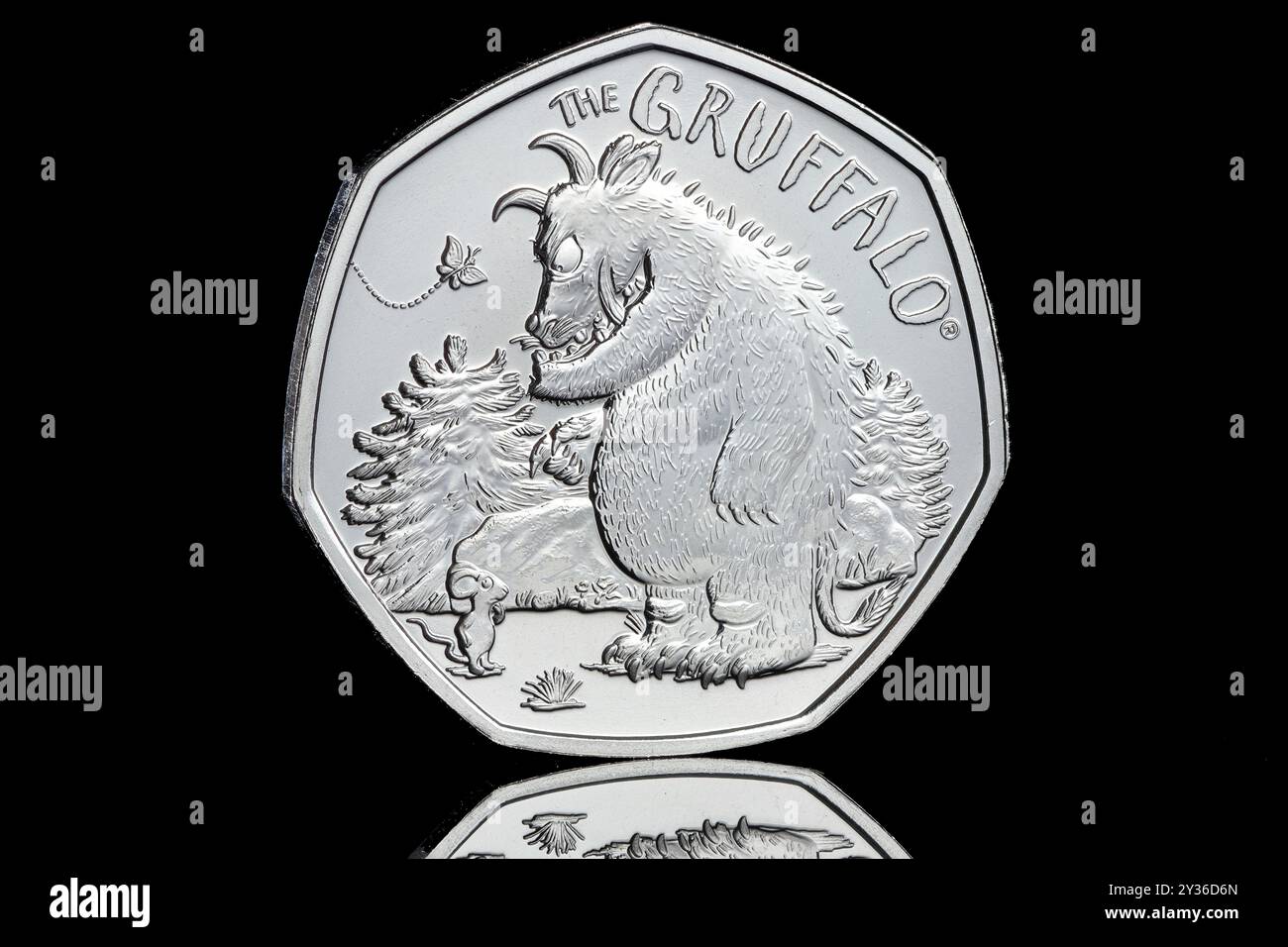 2019 50p issued to commemorate the 20th anniversary of The Gruffalo. Stock Photo