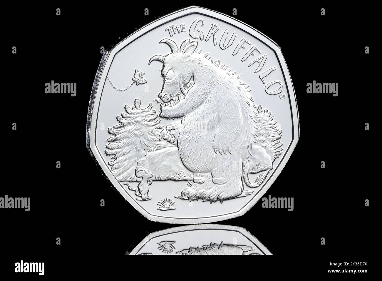2019 50p issued to commemorate the 20th anniversary of The Gruffalo. Stock Photo