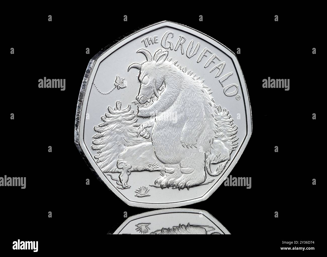 2019 50p issued to commemorate the 20th anniversary of The Gruffalo. Stock Photo