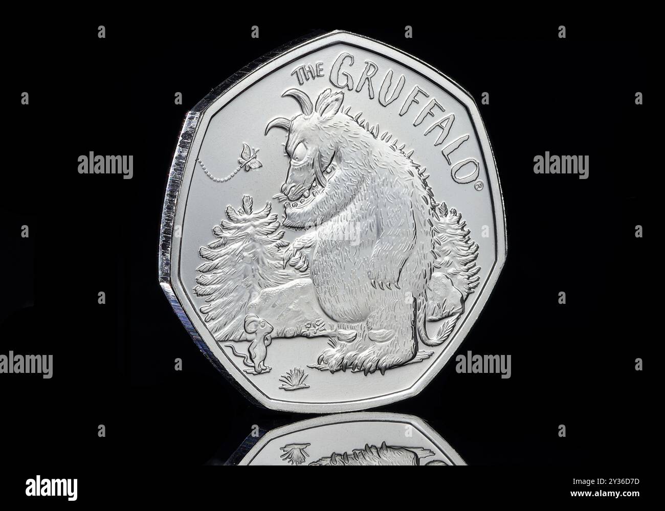 2019 50p issued to commemorate the 20th anniversary of The Gruffalo. Stock Photo