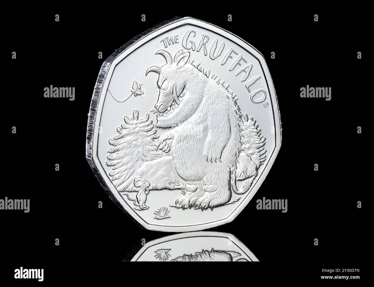 2019 50p issued to commemorate the 20th anniversary of The Gruffalo. Stock Photo