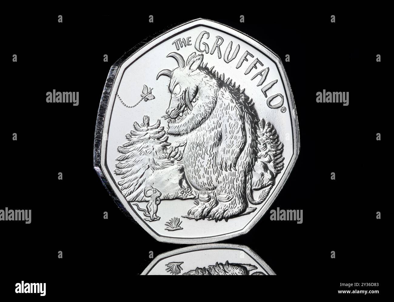 2019 50p issued to commemorate the 20th anniversary of The Gruffalo. Stock Photo