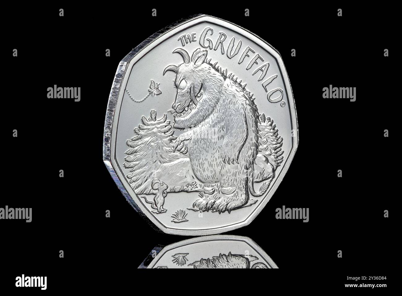 2019 50p issued to commemorate the 20th anniversary of The Gruffalo. Stock Photo