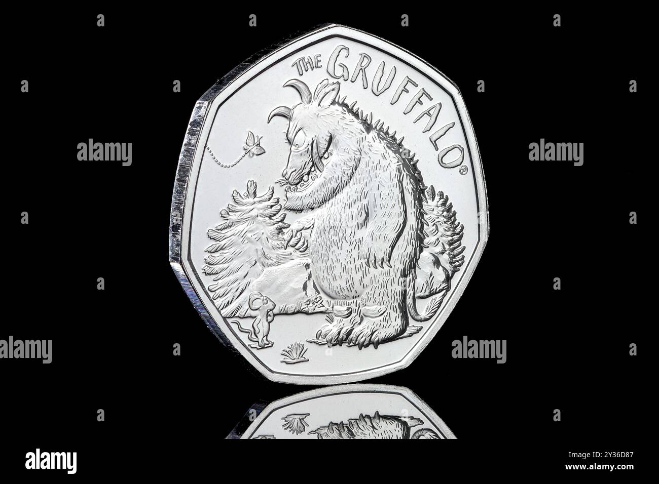 2019 50p issued to commemorate the 20th anniversary of The Gruffalo. Stock Photo