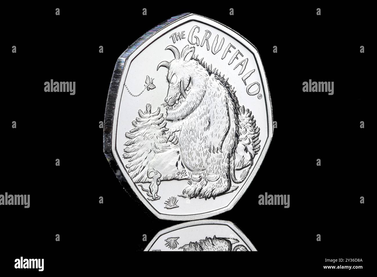 2019 50p issued to commemorate the 20th anniversary of The Gruffalo. Stock Photo