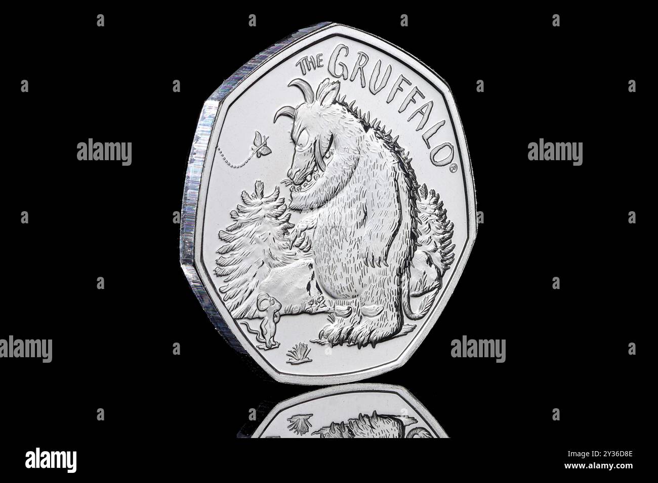 2019 50p issued to commemorate the 20th anniversary of The Gruffalo. Stock Photo