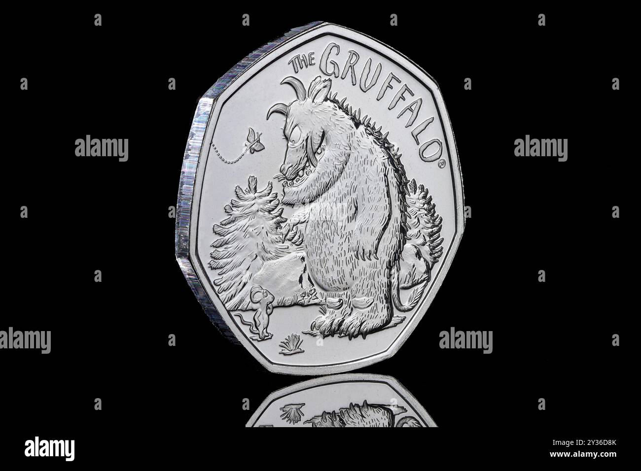 2019 50p issued to commemorate the 20th anniversary of The Gruffalo. Stock Photo
