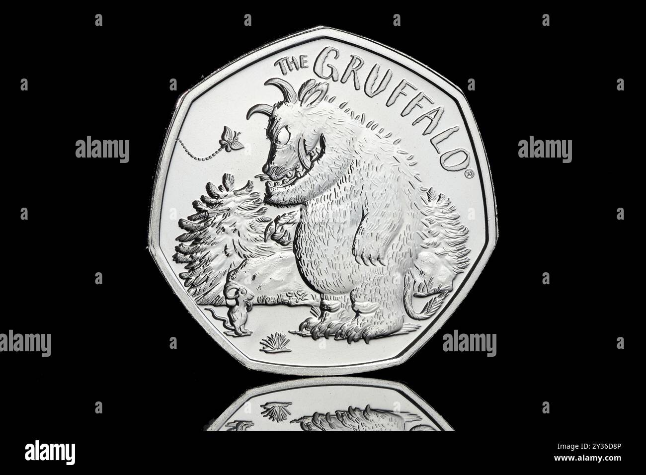 2019 50p issued to commemorate the 20th anniversary of The Gruffalo. Stock Photo